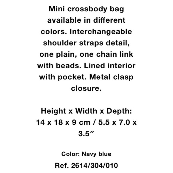 Zara Bags Zara Navy Blue Crossbody Bag With Strap Details Poshmark